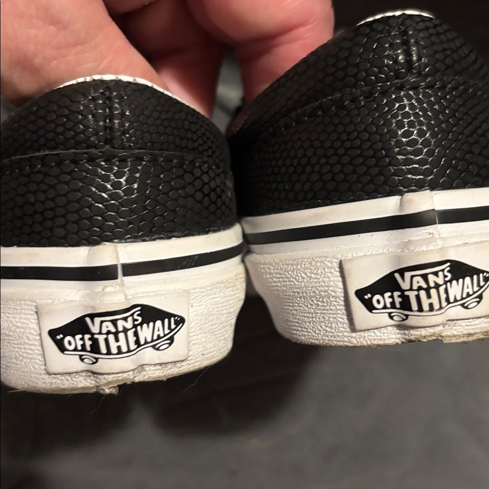 Vans Black and Silver Kids Sneakers - Picture 3 of 6
